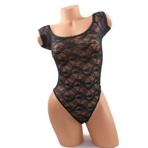 Victoria's Secret Teddie Bodysuit  Black Siver XS